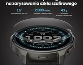 Amazfit Balance 2 47mm – smartwatch AMOLED, dwuzakresowy GPS, czarny – zdjęcie 2