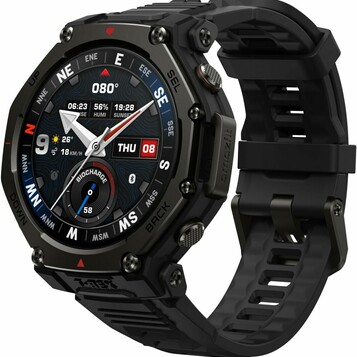Amazfit T-Rex 3 Pro 48mm – smartwatch tytanowy, latarka, GPS dual-band, czarny