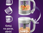 Philips Avent Blender Parowar SCF883/01 – gotowanie i miksowanie posiłków dla dzieci – zdjęcie 3