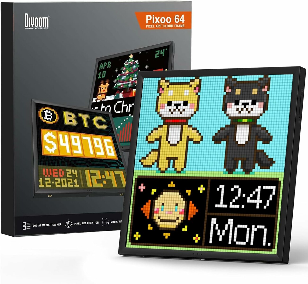 Panel LED WiFi 64x64 pixel art Divoom Pixoo-64 – stan: nowy