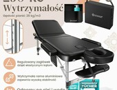 KESSER stół do masażu składany, aluminiowy, regulowana wysokość, czarny – zdjęcie 2