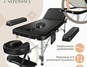 KESSER stół do masażu składany, aluminiowy, regulowana wysokość, czarny – zdjęcie 3