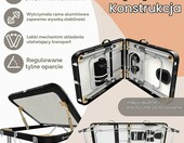 KESSER stół do masażu składany, aluminiowy, regulowana wysokość, czarny – zdjęcie 5