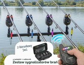 Komplet sygnalizatorów brań 4+1 Hirisi (stan nowy) – zdjęcie 2