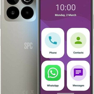 SPC Zeus 2 Elite - smartfon dla seniorów 6,7" z trybem prostym, srebrny