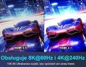 8K 60Hz Sniokco Kabel HDMI 2.1 48Gbps – stan: nowy – zdjęcie 4
