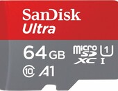 Ultra microSD 64 GB UHS-I z adapterem SanDisk (stan nowy) – zdjęcie 1