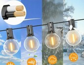 Girlanda świetlna G40 45 m z pilotem SUWIN – stan: nowy – zdjęcie 5