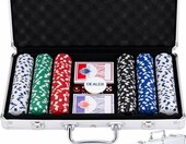 Komplet pokerowy 300 żetonów w walizce Engelhart (stan nowy) – zdjęcie 1