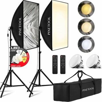 Cm z lampami LED 4800 lm Pixetool Zestaw 2x (stan nowy)