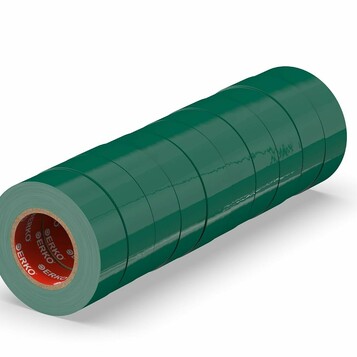 Taśma izolacyjna PCW zielona 15 mm x 10 m ERKO (stan nowy)