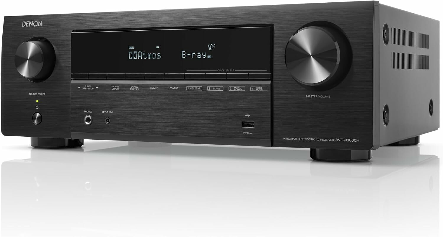 Amplituner AV Denon AVR-X1800H 7.2 145W, czarny, stan: nowy