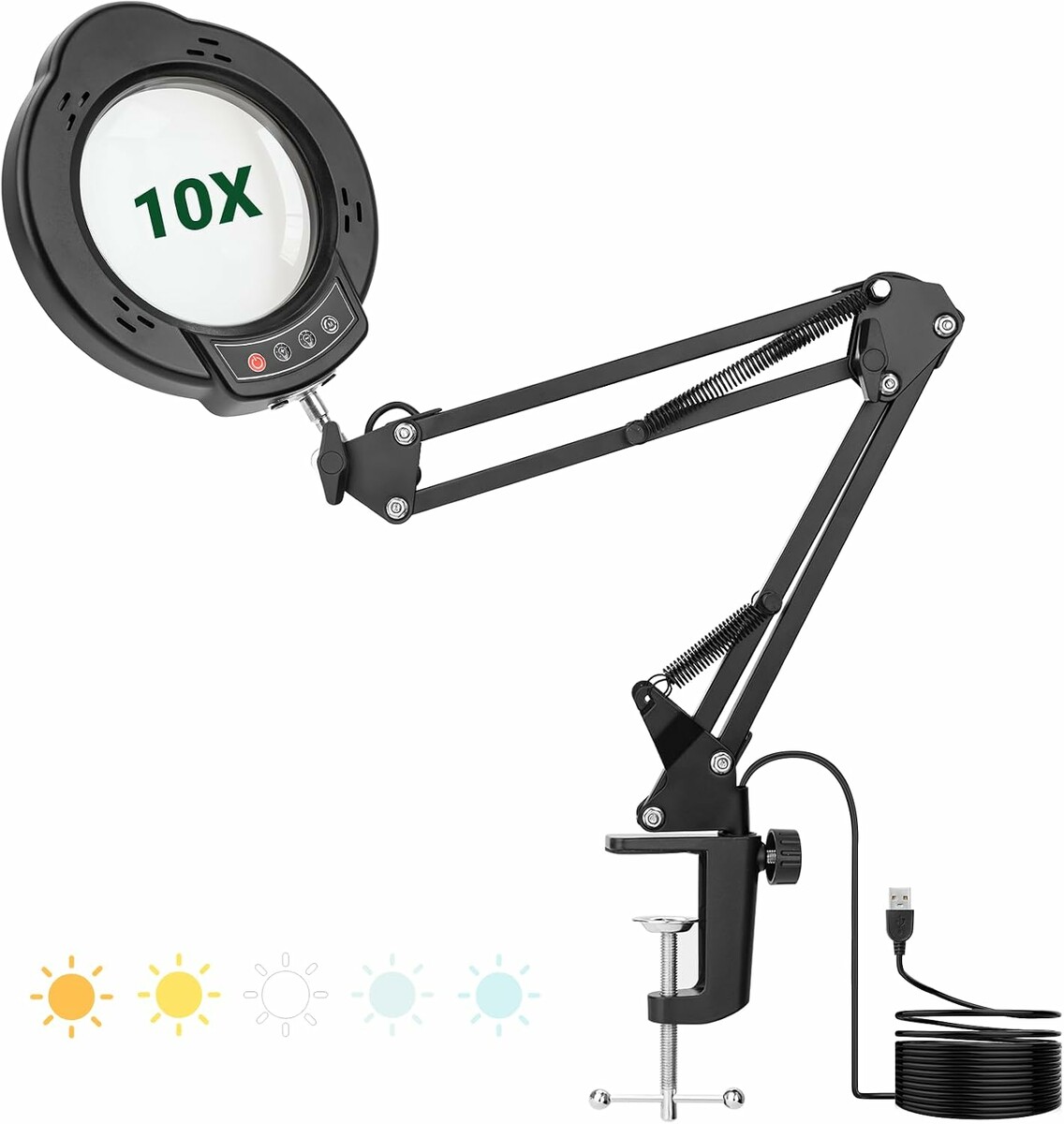 Lupa na stojaku z LED 10x WISYOK, stan: nowy