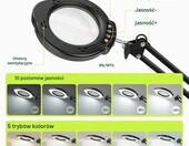 Lupa na stojaku z LED 10x WISYOK, stan: nowy – zdjęcie 4