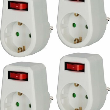 Brennenstuhl – komplet 4 adapterów wtykowych, stan: nowy