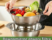 Komplet 2 cedzaków ze stali nierdzewnej NCOALE (stan nowy) – zdjęcie 4