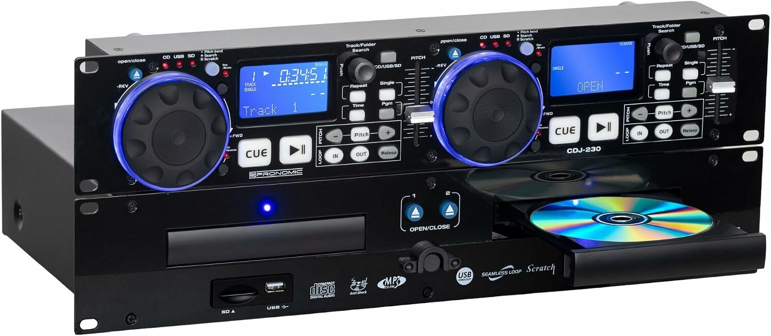 Podwójny odtwarzacz CD DJ Pronomic CDJ-230 – stan: nowy