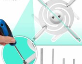 Duronic PB07XB uchwyt sufitowy do projektora, obrót 360°, biały – zdjęcie 4