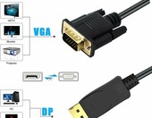 Kabel DisplayPort do VGA XMSJSIY 1,8 m – przejściówka do monitora – zdjęcie 2