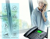 Lychee Bezprzewodowy Telefon Stacjonarny GSM Dual-SIM z radiem FM – zdjęcie 2
