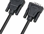 Kabel szeregowy DTECH RS232 DB9 5 m – modem zerowy, port COM – zdjęcie 1