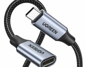 Przedłużacz USB-C UGREEN 1 m – 4K 60Hz wideo, 100W, 10 Gbps – zdjęcie 1