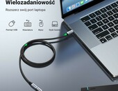 Przedłużacz USB-C UGREEN 1 m – 4K 60Hz wideo, 100W, 10 Gbps – zdjęcie 3