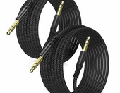 Elebase kabel instrumentalny TRS 6,35 mm 3 m, zestaw 2 szt. – zdjęcie 1