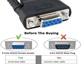 DTECH kabel Null Modem DB9 RS232, 5 m, czarny – zdjęcie 4