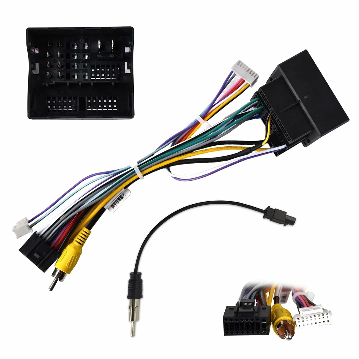 Hikity złącze ISO 16-pin do radia z Androidem, adapter 52-pin