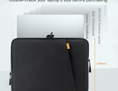 JETech Pokrowiec na laptopa 15-16 cali - wodoodporna obudowa, czarny – zdjęcie 2