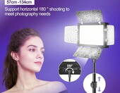 EMART Zestaw 2 lamp wideo LED z barndoor i filtrami - oświetlenie studyjne – zdjęcie 3