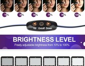 EMART Zestaw 2 lamp wideo LED z barndoor i filtrami - oświetlenie studyjne – zdjęcie 4