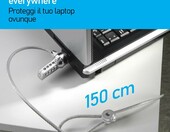 Cable Technologies Linka Zabezpieczająca do Laptopa 150 cm - zamek szyfrowy – zdjęcie 2