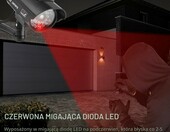 Sporgo atrapa kamery solarnej 2 szt., migająca dioda LED, czarna – zdjęcie 5