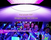 Indmird Reflektor UV LED 100W IP66 - lampa czarne światło na imprezę – zdjęcie 4