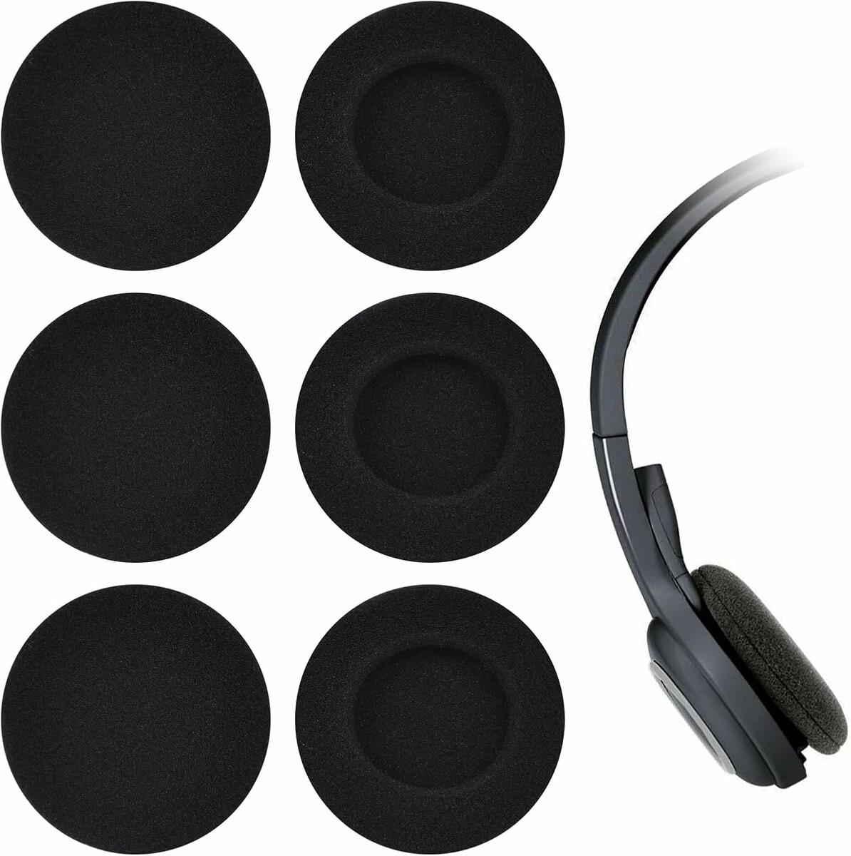 Alyxen gąbki wymienne do słuchawek 45 mm, komplet 6 szt.