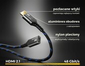 Przedłużacz HDMI 2.1 deleyCON 4 m – 8K@60Hz, eARC, HDR10+ – zdjęcie 4