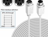 Przedłużacz PS/2 MEIRIYFA Mini DIN 6-pin 5 m – klawiatura, mysz – zdjęcie 2