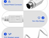 Przedłużacz PS/2 MEIRIYFA Mini DIN 6-pin 5 m – klawiatura, mysz – zdjęcie 4