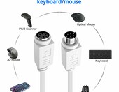 Przedłużacz PS/2 MEIRIYFA Mini DIN 6-pin 5 m – klawiatura, mysz – zdjęcie 5