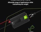 Przetwornica Green Cell 300W/600W 12V-230V z wtyczką do zapalniczki – zdjęcie 2