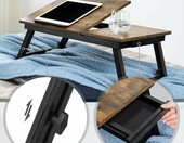Stolik pod laptopa SONGMICS z regulacją wysokości, brązowy, do 15,6 cala – zdjęcie 4
