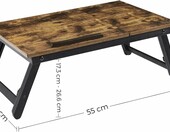 Stolik pod laptopa SONGMICS z regulacją wysokości, brązowy, do 15,6 cala – zdjęcie 5