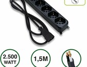 Listwa zasilajaca Tecnoware 5 gniazd Schuko, wylacznik swietlny, 16A – zdjęcie 2