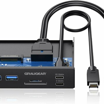 Metalowy panel przedni 3,5 cala USB-C GRAUGEAR (stan nowy)