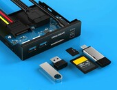 GRAUGEAR metalowy panel przedni 3,5 cala USB-C 20Gb/s z czytnikiem SD – zdjęcie 2