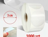 colortouch Przezroczyste naklejki okrągłe 1000 szt. – etykiety uszczelniające 3 cm – zdjęcie 2