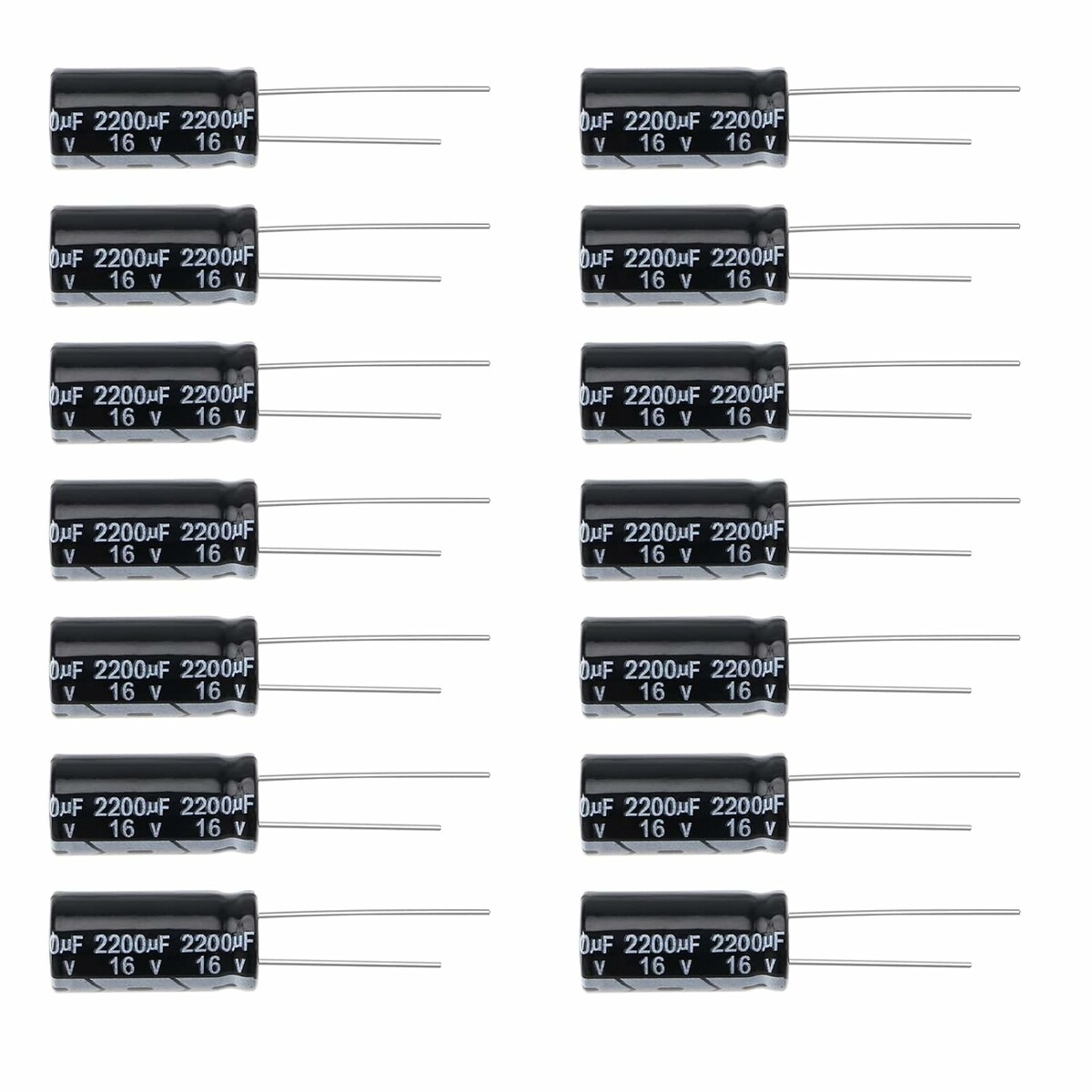 EMSea kondensatory elektrolityczne 2200uF 16V do naprawy płyt głównych, 40 szt.
