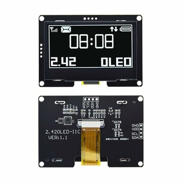 Modul wyswietlacza OLED Hailege 2,42 cala 128x64 IIC bialy